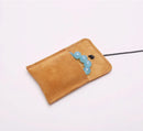 Split Leather Coin Purse Coin Bag Card Holder Bag Pouch Calabash Jewelry Packing Bags