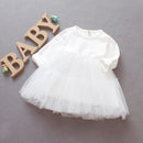 Toddler Girl Spring Winter Christmas Dress Clothes Girl Denim Jacket Coat Lace Dresses Cotton Children Clothing Sets