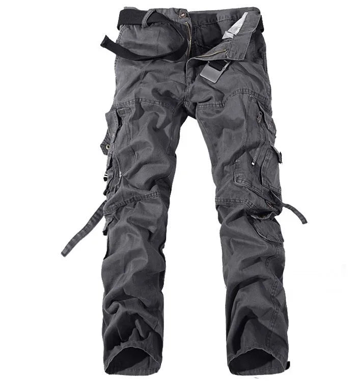 Men Cargo Pants Multi-pockets Baggy Casual Overalls Cotton Tactical Military Camouflage sweatpants Solid Trousers