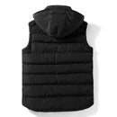 Winter Men Hooded Vest Thicken Fleece Warm Jackets Male Causal Waistcoat Coat Outerwear Hat Detachable
