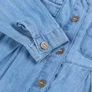 Spring Girls blouses Shirts denim Baby Girl Clothes Casual Clothing Kids girls blouse Shirt