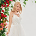 Dress elegant a line wedding dress sleeveless v neck lace backless floor length bridal outdoor church wedding dresses