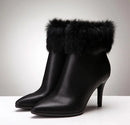 Woman Winter Boots leather ankle boots for women