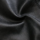 Men Motorcycle Jacket Leather Waistcoats Soft Black Vest High-end