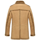 Leather Jacket Men Shearling Fur Coat Men's Casual Leather Outerwear Flight Jacket