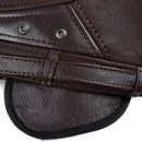 Winter Men Genuine Leather Ceiling Earmuffs Flat Hat Male Keep Warm Leisure 57-60 cm Adjustable