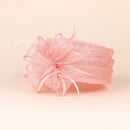 Lady Fedoras Organza Hat Female Elegant Flat Sweet Flower Hat Women Banquet Party Hat