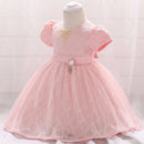 Gown Clothes Infant Baby Girl Dress Lace Embroidery beads Baptism Dresses for Girls 1st Year Birthday Party Wedding