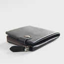 Genuine Leather Men's Short Wallet Soft Small Purse Card Holder Zipper Coin Pocket