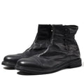 Handmade Men Genuine Leather Ankle Boots Gothic Rivet Punk Footwear Motorcycle Man High Top Safety Shoes