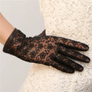 Spring Summer Woman's Real Leather Gloves Lace Gloves Female Elegant Short Style