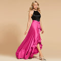 Dress evening dress scoop neck a line elegant sleeveless floor-length ruffles wedding party formal dress evening dresses