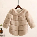 Baby unisex Imitation Fur Spliced Outerwear Winter Thicker Warm Jacket Modis Kids Clothes Overcoat