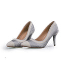Women wedding shoes pointed toe 8cm thin heel woman shoes