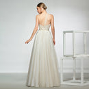 Dress elegant one shoulder beading sleeveless zipper up wedding dress a line floor length