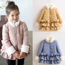 Winter Teenager Children Outwear Plus Velvet Thickening Wadded Cotton Padded Kids Baby Girls Jacket Coat