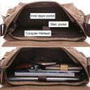 Men Messenger Bags Canvas and Leather Patchwork Big Satchel Shoulder Bags Male Laptop Briefcase Vintage Travel Handbag