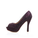 Crystal Bridal Wedding shoes Women High heels Pumps woman real leather Platform shoes