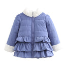 Winter Teenager Children Outwear Plus Velvet Thickening Wadded Cotton Padded Kids Baby Girls Jacket Coat