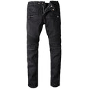 Men biker jeans for moto Casual classic stretch denim pants Long trousers