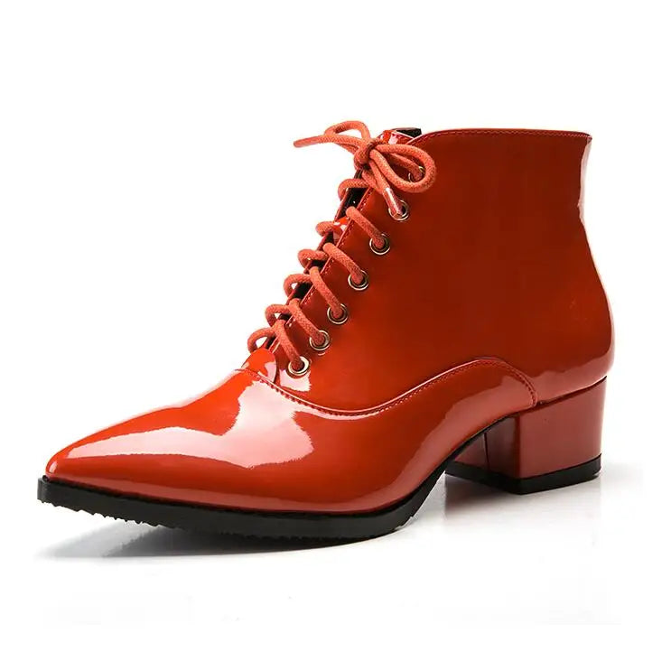 Leather Women Winter Boots woman Boots short plush insole zipper shoes
