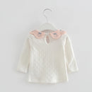 Girls Shirt Spring Cute Flowers Collar Shirts Children Clothing Blouse Tops 0-2T