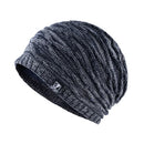 Knit fold hat thick warm beanies women winter hats Unisex Double-layer gorro plus velvet cap casual bonnet Men's  sport caps