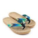 Men Linen Flip Flops Sandals Flat Non-Slip Linen Slides Home Slippers Casual Straw Beach Shoes