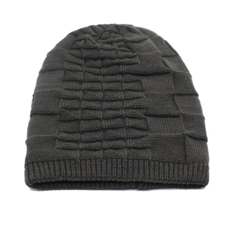 Knitted Men Skullies Beanies Winter Hats For Men Bonnet Caps Plain Male Warm Solid Winter Beanie Hat Cap