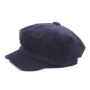Navy blue corduroy cap on a white background, Obroi