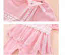 newborn baby girl clothes cotton princess white pink lace infant baby romper jumpsuit set