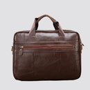 Men Leather Retro Travel Briefcase Business 15.6" Laptop Case Design Messenger Bag
