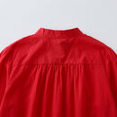 Spring Autumn Children Mandarin Collar Cotton Kids Baby Girl Blouse Shirt