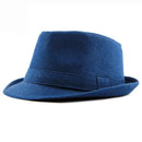 Spring Summer Hat Denim Classic Panama Cap Derby Bowler Fedora Hat Solid Plain Fedoras