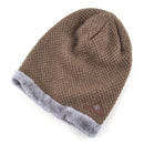 style bonnet Winter Hats for Men Knitting wool Beanie women Casual Cap men's Beanies velvet Solid Skullies