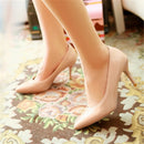 Women pumps thin heel classic white red nude beige