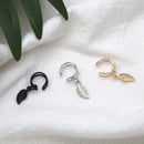 Leaf Ear Cuff for Women Gold Color Metal Clip Earrings Non Piercing Clips On Jewelry