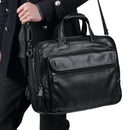 Genuine Leather Briefcases 15" Laptop Handbag Document Case Men's Business Crossbody Bag Tote Messenger Shoulder Bags