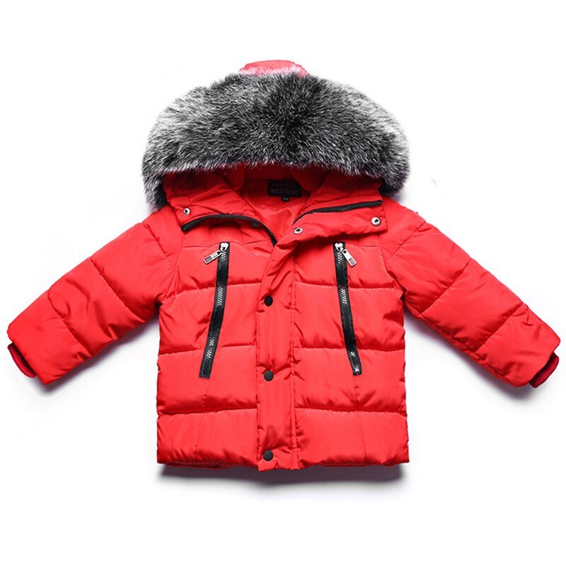 Baby Boys Girls Jacket Coat Children Kids Winter Thick Hooded Outerwear Christmas Warm Parka Cotton-Padded Clothes Snow Wear