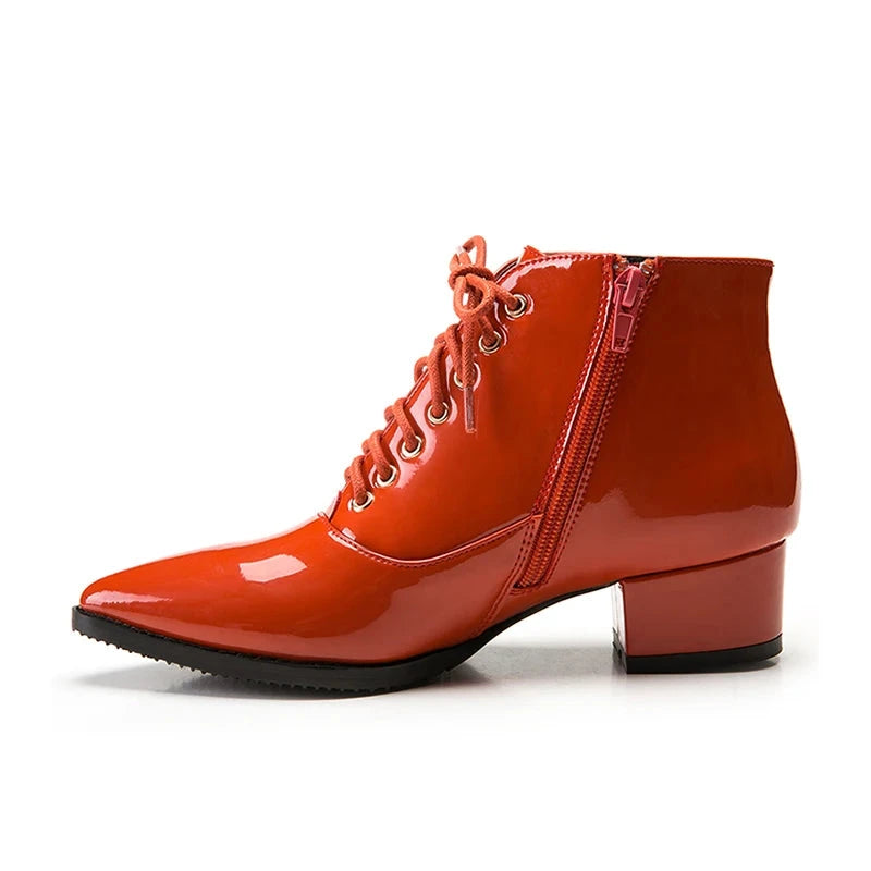 Leather Women Winter Boots woman Boots short plush insole zipper shoes