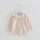 Girls Shirt Spring Cute Flowers Collar Shirts Children Clothing Blouse Tops 0-2T