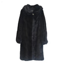 Women Fur Coat Real Mink Fur with Fur Hood Overcoat Winter Warm Full Pelt Natural Fur Coat High Quality Mink Long Coat
