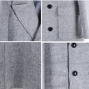 Men Winter Jacket Wool British Style Men Longer Section Woolen Coats Men Jackets Outerwear Warm