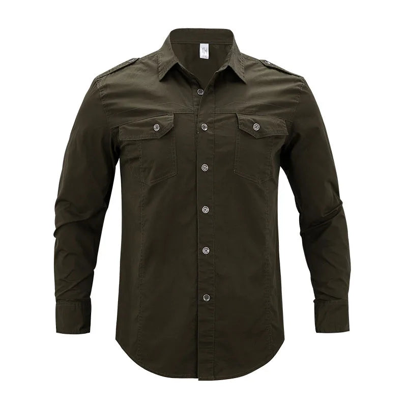 Men's Casual Shirt Solid Oversized Shirt Pure Cotton Casual Shirt Men Clothing