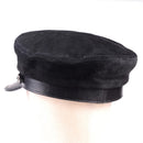 Spring Genuine Leather Hats For Men Women Unisex With Metal Belt Leisure Flat Cap Xmas Gift