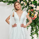 Dress elegant ivory sleeveless a line lace pleats backless wedding dress floor length simple bridal gowns wedding dresses