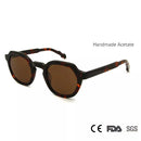 Designer Acetate Vintage Sunglasses Round Glasses Women Clear Shades UV400