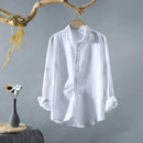 Men Linen Shirts Long Sleeve Casual Shirt Men Business Dress Shirts Male