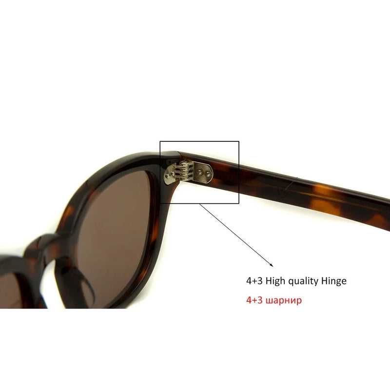 Acetate Glasses Sunglasses Round Small Retro Rivet Sunglasses Sun Glasses Uv400