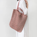 Women Tote Designer Lady Shoulder Bags Woven Wicker Handmade Summer Beach Purses